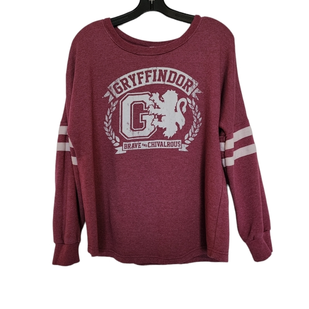 Harry Potter red distressed Gryffindor round neck sweatshirt Medium